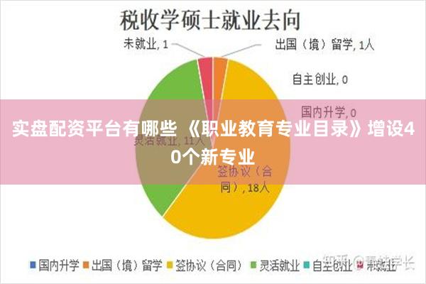 实盘配资平台有哪些 《职业教育专业目录》增设40个新专业